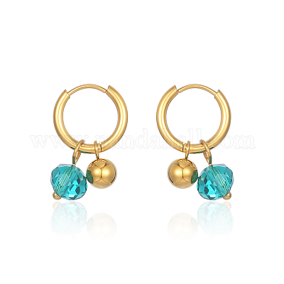 Серьги-подвески с круглыми шариками из нержавеющей стали 304 для женщин YZ1106-1-1