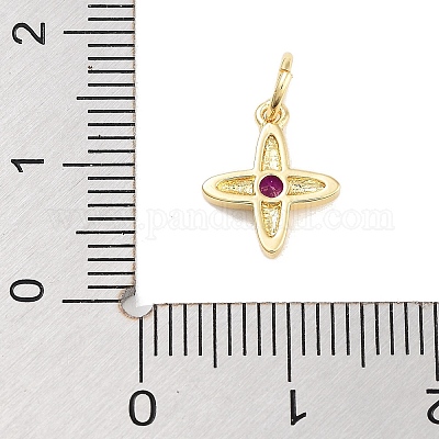 Подвески в виде креста с покрытием из латуни и циркония KK-M293-20G-02-1