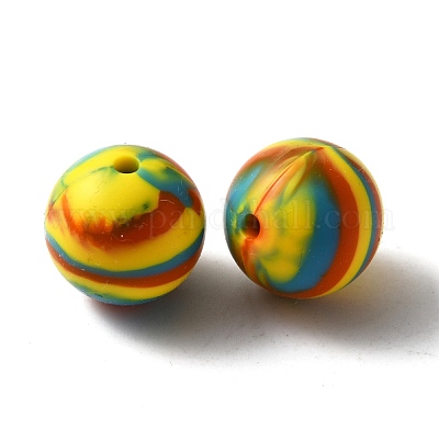 Силиконовые бусины&nbsp;SIL-WH0001-35H-1