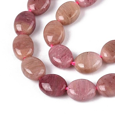 Природные родонит бисер нитей G-T142-18-1