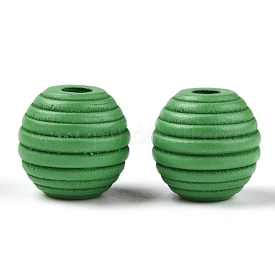 Расписные натуральное дерево улей европейские бусины&nbsp;WOOD-Q040-019A-A05-1