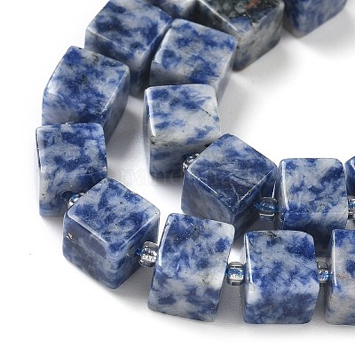 Натуральное синее пятно нитки из бисера яшмы G-D338-A02-1