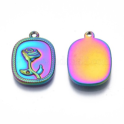 Стойка покрытие радужного цвета нержавеющая сталь 304 подвеска со стразами STAS-N098-031-1