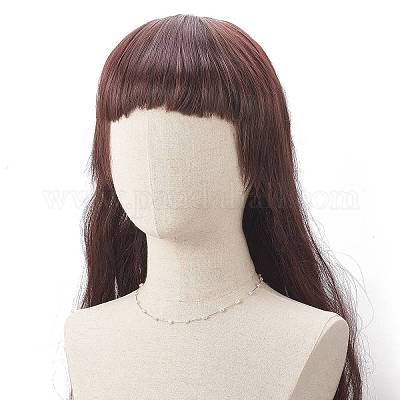 Цепочка из стеклянных жемчужных звеньев NJEW-JN04252-1