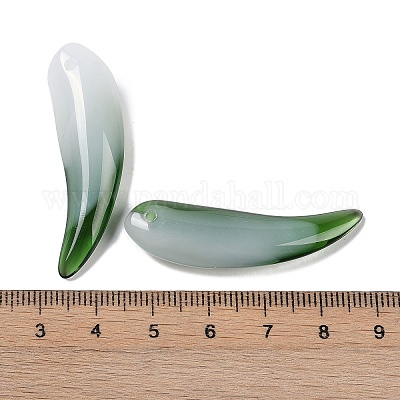 Прозрачный лак окрашенные стеклянные подвески GLAA-S202-02A-1