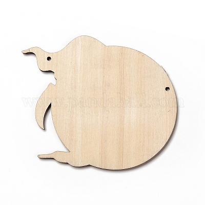 Большие подвески из дерева с односторонним принтом WOOD-I010-09A-1