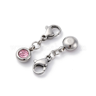 Подвески из нержавеющей стали 304 со стразами STAS-D301-25P-19-1