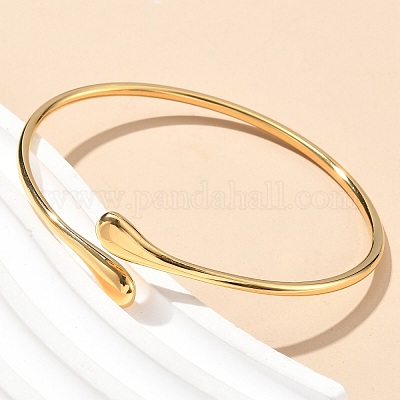 Браслеты-манжеты из нержавеющей стали 304 для женщин AJEW-P127-16G-1