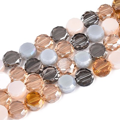 Стеклянные бусины с гальваническим покрытием  EGLA-N022-03A-A03-1