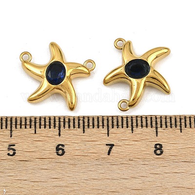 Подвески из нержавеющей стали 304 со стразами STAS-H242-05G-05-1