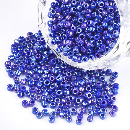 Perles de rocaille de verre opaques SEED-S023-01A-08-1