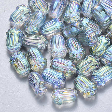 Perlas de vidrio pintado en aerosol transparente GLAA-S190-004B-02-1