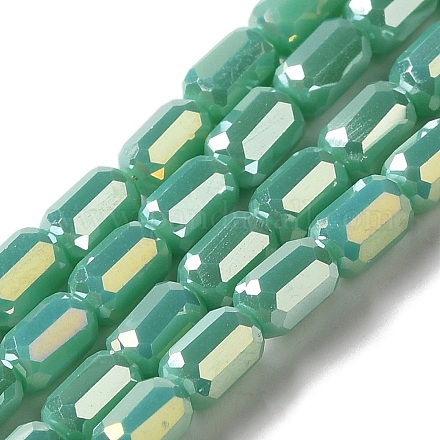 Стеклянные бусины с гальваническим покрытием  EGLA-D031-01-14-1