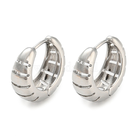 Толстые серьги-кольца из латуни для женщин EJEW-G363-07P-1