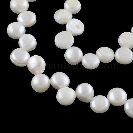 Hebras de perlas de agua dulce cultivadas naturales PEAR-R013-01-1