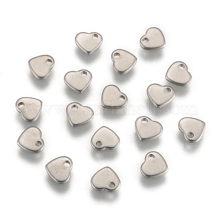 Breloques coeur couleur originale 304 pendentifs en acier inoxydable X-STAS-Q073-1