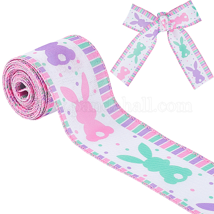 Полиэстеровая лента с принтом на пасхальную тематику OCOR-WH20006-24B-1