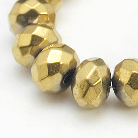 Chapelets de perles en hématite synthétique sans magnétiques G-D276-1-1