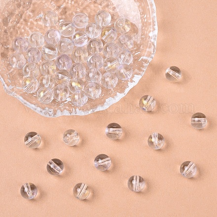 Выпечка окрашенные стеклянные бусины пряди X1-DGLA-YW0002-01A-10-1