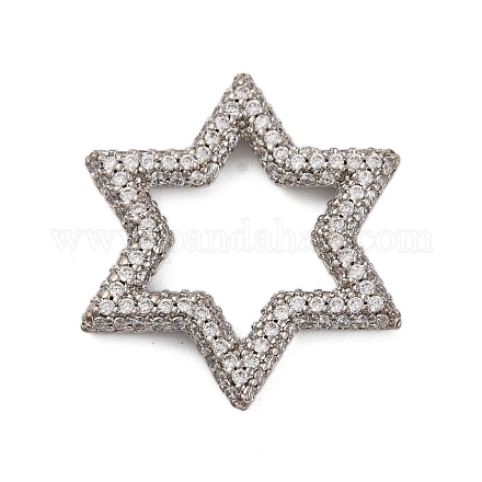 Латунное покрытие стойки микро паве прозрачный кубический цирконий соединительные кольца KK-Z070-12P-01-1