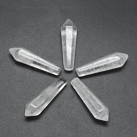 Perles de cristal de quartz naturel X-G-E490-C06-1