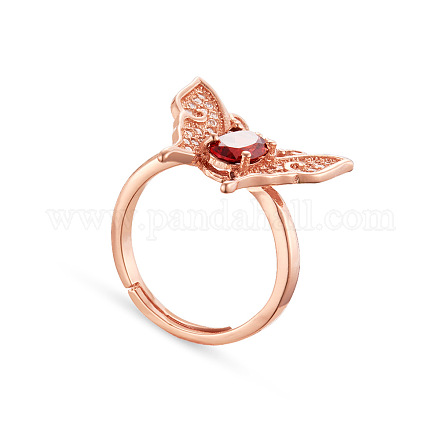 Модное серебряное кольцо Shegrace с натуральным красным турмалином на палец JR73A-1