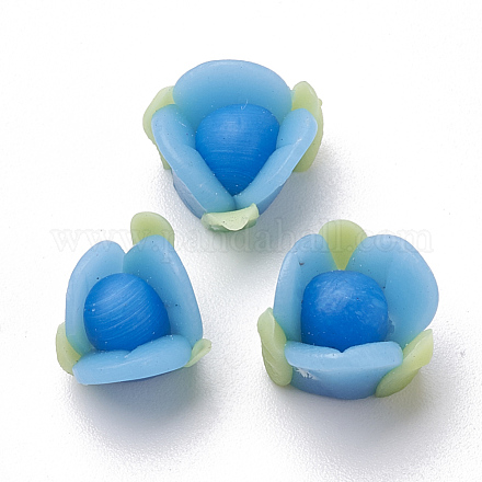 Perles de fleur en pâte polymère manuells CLAY-S089-10A-1