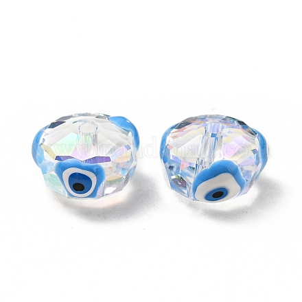 Perles en verre transparentes GLAA-F121-05B-1