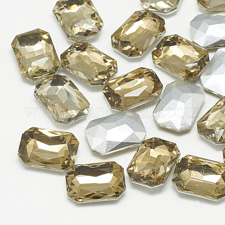 Cabujones de cristal con rhinestone RGLA-T079-10x14mm-04-1