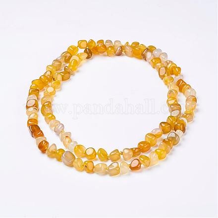 Natural Dyed Agate Tiered Necklaces NJEW-F133-A-01-1