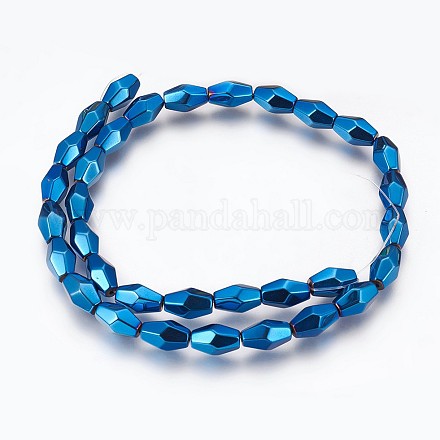 Electroplated Non-magnetic Synthetic Hematite Beads Strands G-P392-R04-1