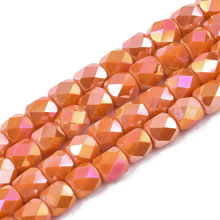 Electroplate Glass Beads Strands EGLA-N002-13-A17-1