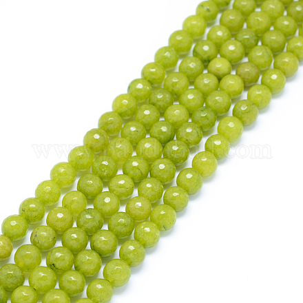 Chapelets de perles en jade de Malaisie naturelle G-F488-8mm-05-1