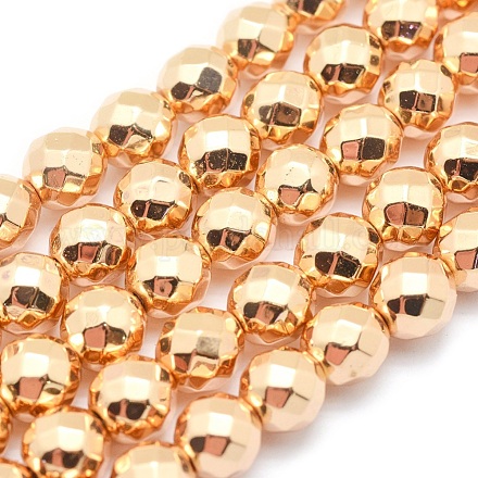 Chapelets de perles en hématite synthétique sans magnétiques G-L485-03D-LG-1