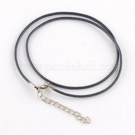 Воском хлопка ожерелье шнура материалы MAK-S032-1.5mm-114-1