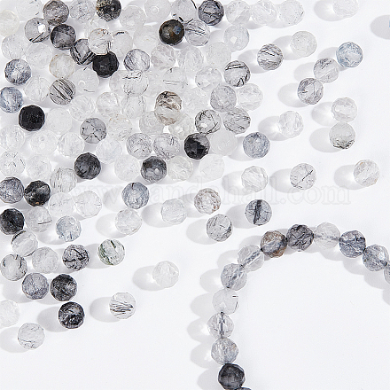 Nbeads 2 brins brins de perles de quartz rutile naturel G-NB0005-06-1