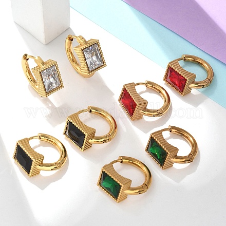 Серьги-кольца из нержавеющей стали 304 EJEW-S253-02E-G-1