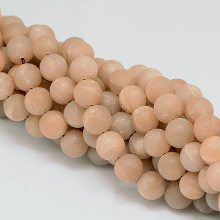 Round Natural Sunstone Beads Strands G-L448-16-4mm-1