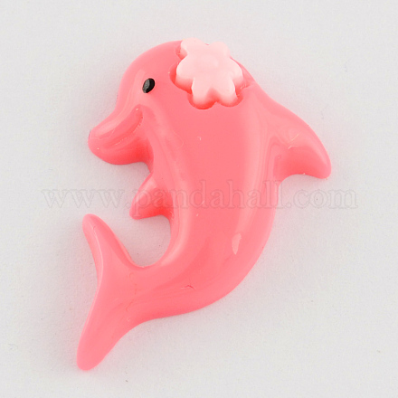 Scrapbook Embellishments Flatback Cute Dolphin Plastic Resin Cabochons CRES-Q130-03-1