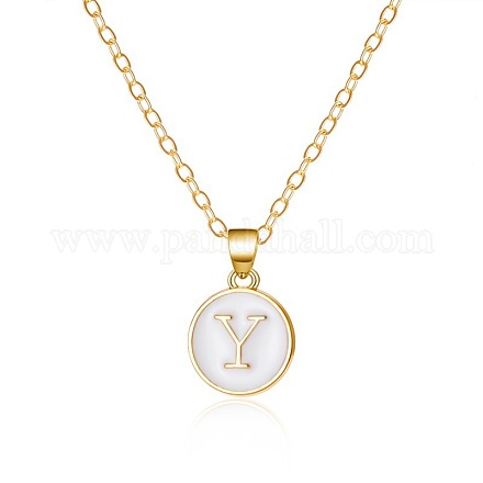 Ожерелья из сплава с белой эмалью FS-WG63565-25-1