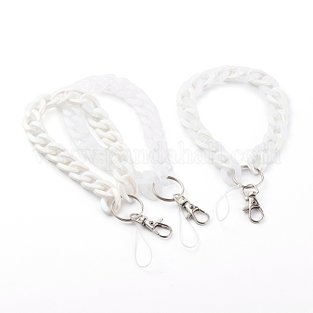 Acrylic Curb Chain Mobile Straps Sets HJEW-JM00451-1