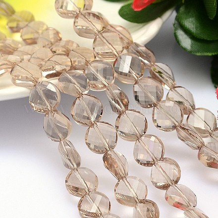 Faceted Flat Round Imitation Austrian Crystal Bead Strands G-M193-6mm-29A-1