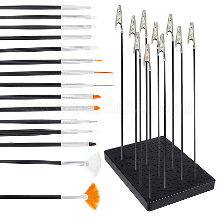 Набор из пластиковых и железных зажимов-аллигаторов и основания AJEW-OC0005-22-1