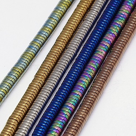 Electroplate Non-magnetic Synthetic Hematite Beads Strands G-J164A-3mm-M-1