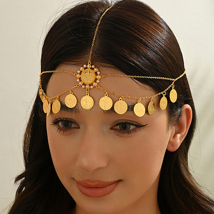 Элегантные украшения для волос из цинкового сплава в виде кисточки из старинной монеты TH1149-1