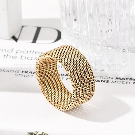 201 перстень из нержавеющей стали RJEW-H242-01B-G-1