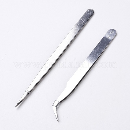 Stainless Steel Curved &  Straight Tweezer Sets TOOL-L004-03P-1