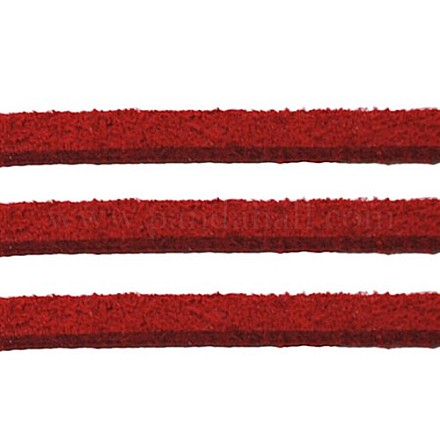 Cordón de ante tono rojo X-LW14187Y-1