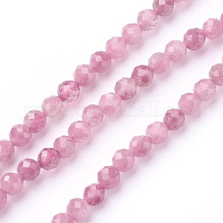 Chapelets de perles en tourmaline naturelle G-F619-20A-3mm-1