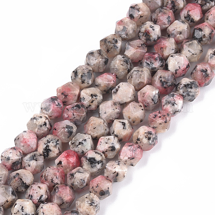 Natürliche Sesam Jaspis / Kiwi Jaspis Perlen Stränge X-G-S348-02I-1
